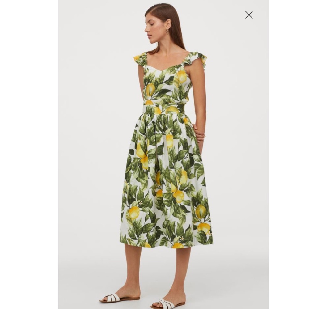 H&M Lemon 🍋 Ruffle Trimmed Tank Top - Picture 3 of 6
